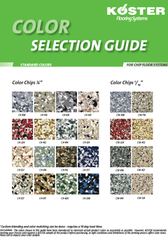 KOSTER CHIPS Color Selection Guide