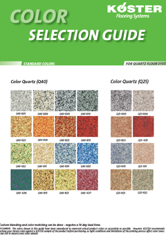 KOSTER QUARTZ Color Selection Guide