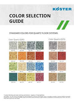 KOSTER QUARTZ Color Selection Guide